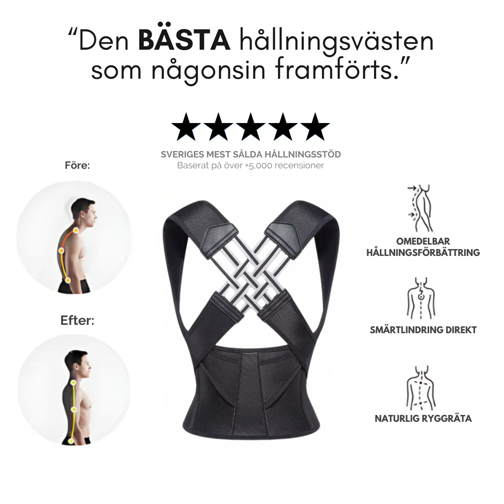 Vestell™ Ergonomisk Hållningsväst